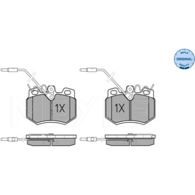 025 210 8017/W Bremsbelagsatz, Scheibenbremse MEYLE-ORIGINAL: True to OE.