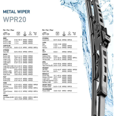 Hella Wischblatt Scheibenwischer Metal 9XW 190 253-201