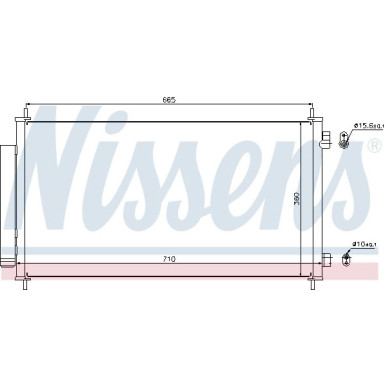 Nissens | Kondensator, Klimaanlage | 940163