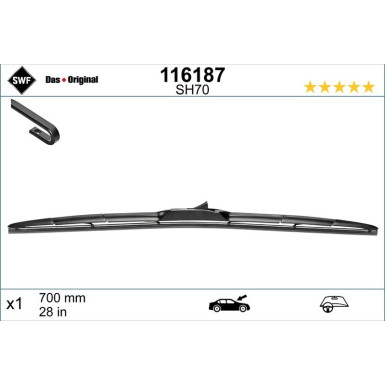SWF Wischblatt Scheibenwischer DAS ORIGINAL HBLADE 116187