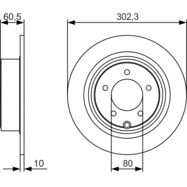 BOSCH 0 986 479 R07 Bremsscheibe 302,3x10mm, 5x114,3, voll BOSCH 0 986 479 R07 Bremsscheibe 302,3x10mm, 5x114,3, voll