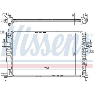 Nissens | Kühler, Motorkühlung | 63009A