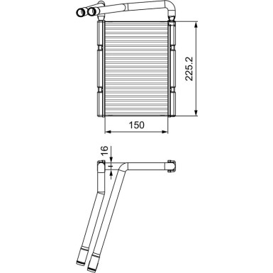 811548 Wärmetauscher, Innenraumheizung