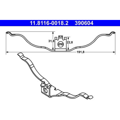 ATE | Feder, Bremssattel | 11.8116-0018.2