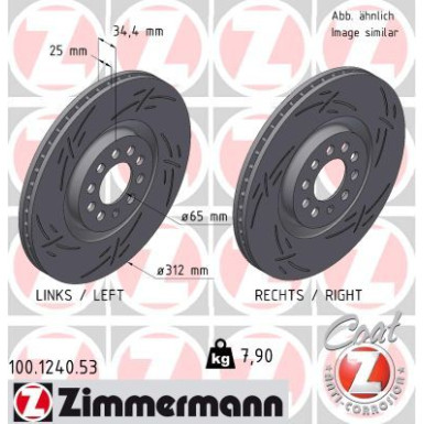 Zimmermann Bremsscheibe BLACK Z 100.1240.53 Zimmermann Bremsscheibe BLACK Z 100.1240.53