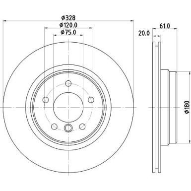 Hella | Bremsscheibe | 8DD 355 104-571
