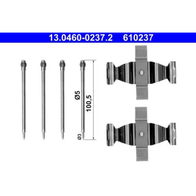 13.0460-0237.2 Zubehörsatz, Scheibenbremsbelag