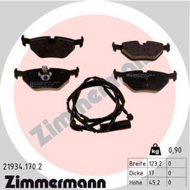 21934.170.2 Bremsbelagsatz, Scheibenbremse