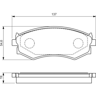 0 986 461 139 Bremsbelagsatz, Scheibenbremse