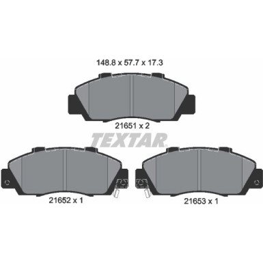 2165101 Bremsbelagsatz, Scheibenbremse