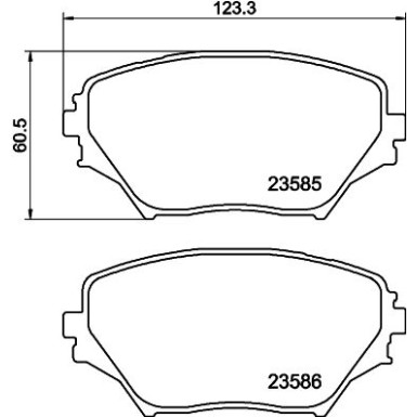 Hella | Bremsbelagsatz, Scheibenbremse | 8DB 355 009-741