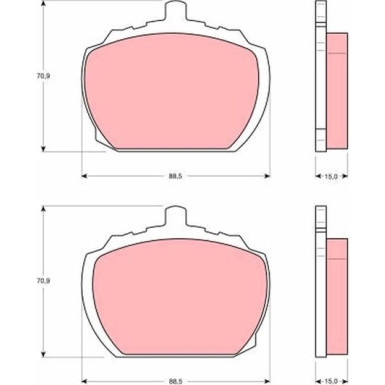 GDB340 Bremsbelagsatz, Scheibenbremse