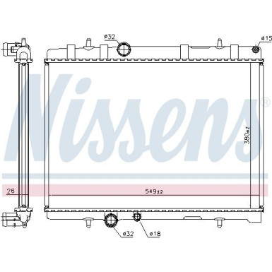 Nissens | Kühler, Motorkühlung | 63608A