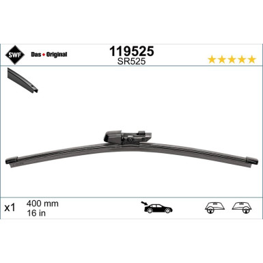 SWF Wischblatt Scheibenwischer DAS ORIGINAL REAR 119525