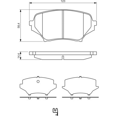 0 986 494 322 Bremsbelagsatz, Scheibenbremse