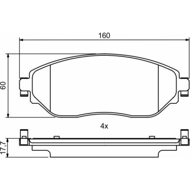 0 986 494 817 Bremsbelagsatz, Scheibenbremse