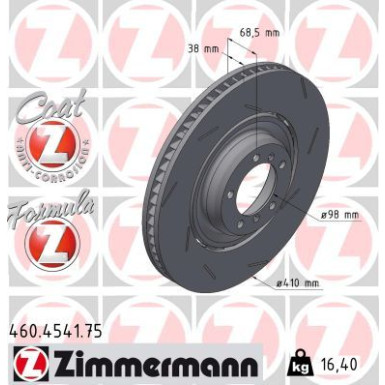 Zimmermann | Bremsscheibe | 460.4541.75