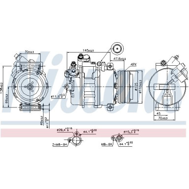 Nissens | Kompressor, Klimaanlage | 89341