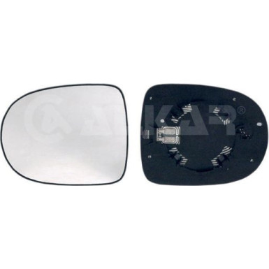 2 x ALKAR Spiegelglas, Außenspiegel | 6432176
