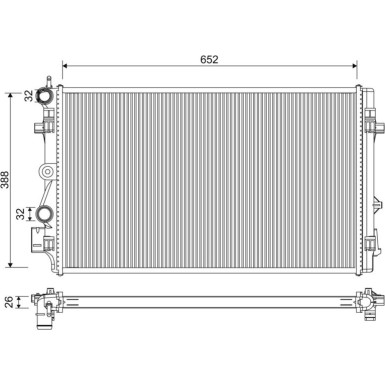 Valeo | Kühler, Motorkühlung | 701331