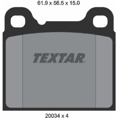 2003402 Bremsbelagsatz, Scheibenbremse