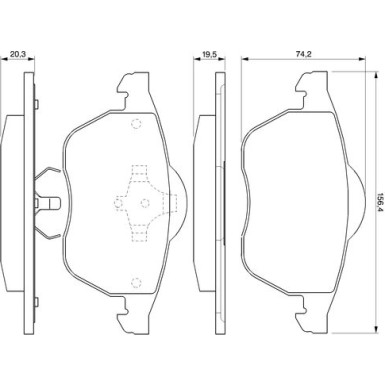 0 986 424 460 Bremsbelagsatz, Scheibenbremse