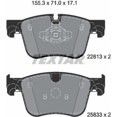 Textar Bremsbelagsatz, Scheibenbremse Q+ 2281301