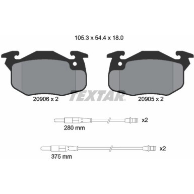 2090604 Bremsbelagsatz, Scheibenbremse