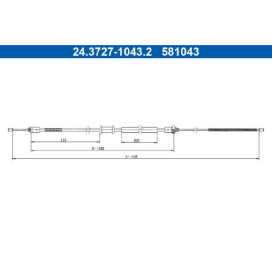 24.3727-1043.2 Seilzug, Feststellbremse 24.3727-1043.2 Seilzug, Feststellbremse