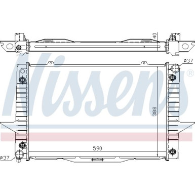 Nissens | Kühler, Motorkühlung | 65539A