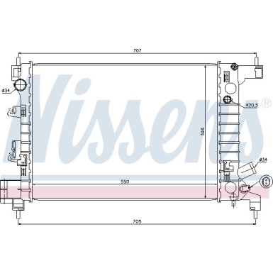 Nissens | Kühler, Motorkühlung | 61678