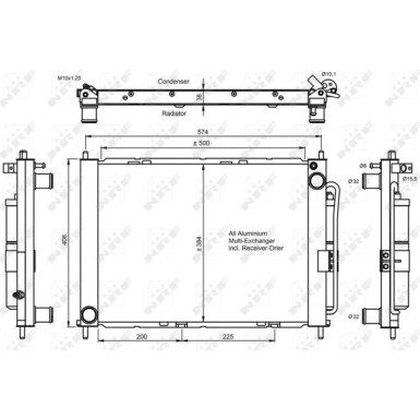 350056 Kondensator, Klimaanlage EASY FIT