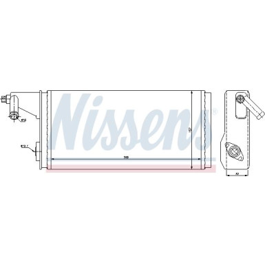 Nissens | Wärmetauscher, Innenraumheizung | 71808