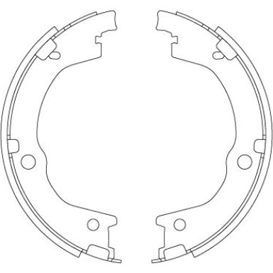 GS8829 Bremsbackensatz, Feststellbremse