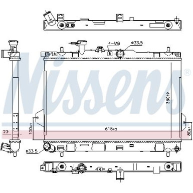 Nissens | Kühler, Motorkühlung | 67481