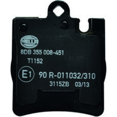 Hella | Bremsbelagsatz, Scheibenbremse | 8DB 355 008-451