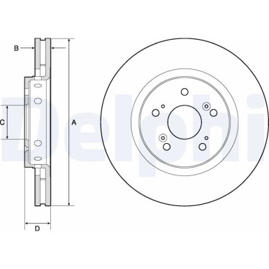 Delphi | Bremsscheibe | BG4808C