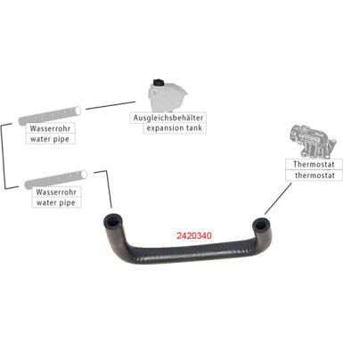 Metzger | Kühlerschlauch | 2420340