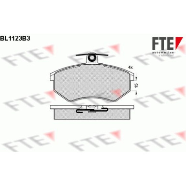 FTE | Bremsbelagsatz, Scheibenbremse | 9010036