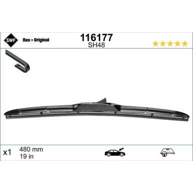 SWF Wischblatt Scheibenwischer DAS ORIGINAL HBLADE 116177
