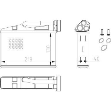 54409 Wärmetauscher, Innenraumheizung EASY FIT