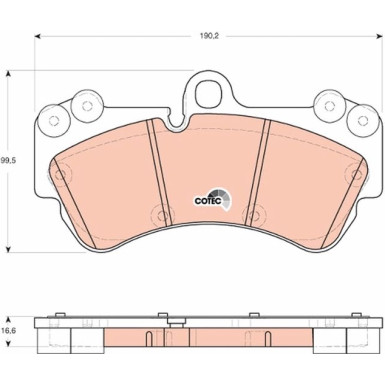GDB1720 Bremsbelagsatz, Scheibenbremse COTEC