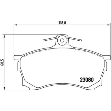 Brembo | Bremsbelagsatz, Scheibenbremse | P 54 021