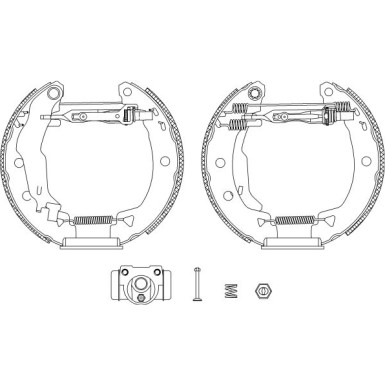 8DB 355 004-381 Bremsbackensatz Shoe Kit Pro