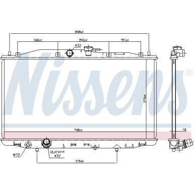 Nissens | Kühler, Motorkühlung | 68604