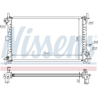 62075A Kühler, Motorkühlung 62075A Kühler, Motorkühlung