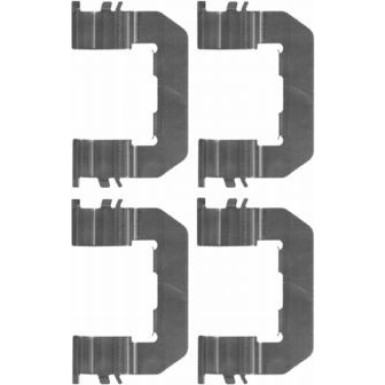 Hella | Zubehörsatz, Scheibenbremsbelag | 8DZ 355 203-931