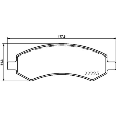 Hella | Bremsbelagsatz, Scheibenbremse | 8DB 355 023-331