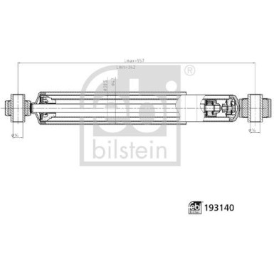 febi bilstein | Stoßdämpfer | 193140