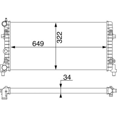 Mahle | Kühler, Motorkühlung | CR 1096 000S